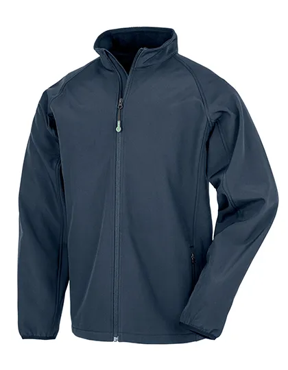 Heren Softshell Jas Result Recycled R901M in Heren Softshell Jas Result Recycled R901M Navy