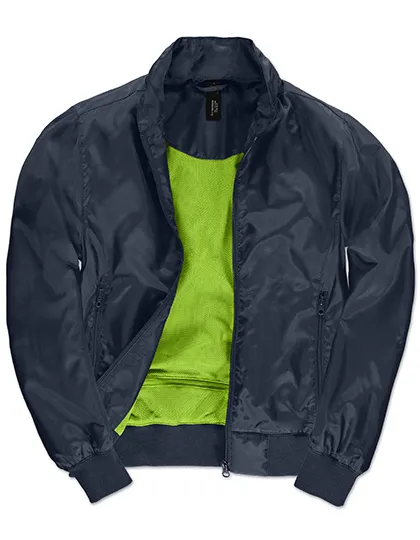 Dames jas B&C Trooper JW964 in Dames jas B&C Trooper JW964 Navy-Neon Green