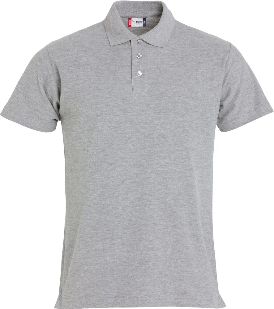 Heren Polo Clique Basic 028230 in Heren Polo Clique Basic 028230 Grijs melange