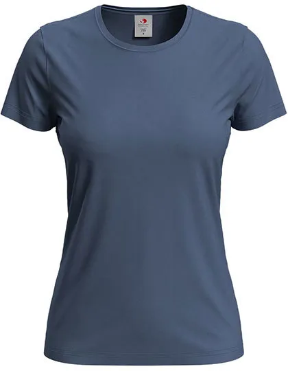 Dames T-shirt Classic-T Fitted Stedman ST2600 in Dames T-shirt Classic-T Fitted Stedman ST2600 - Denim Blue