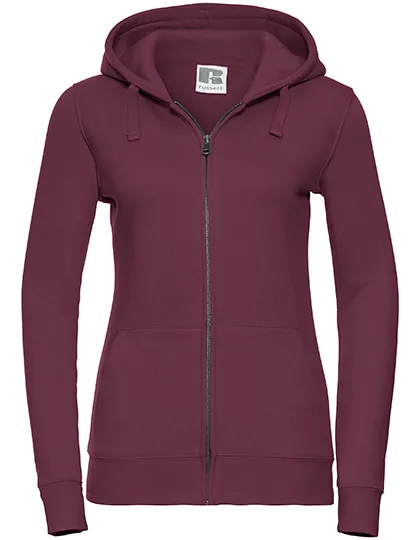 Dames Hoodie met Rits Russell Authentic R-266F-0 in Dames Hoodie met Rits Russell Authentic R-266F-0 - Burgundy