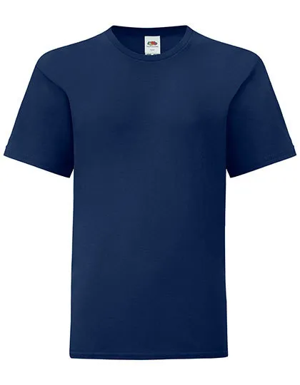 Kinder T-shirt Fruit of the Loom 61-023-0 Iconic in Kinder T-shirt Fruit of the Loom 61-023-0 Iconic - Navy