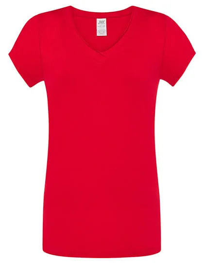 Dames T-shirt V hals JHK Sicilia TSULSCL in Dames T-shirt V hals JHK Sicilia TSULSCL - Red