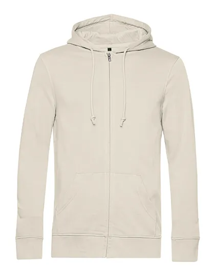 Organische Heren Hoodie met rits B&C Inspire Zipped WU35B in Organische Heren Hoodie met rits B&C Inspire Zipped WU35B - Off White