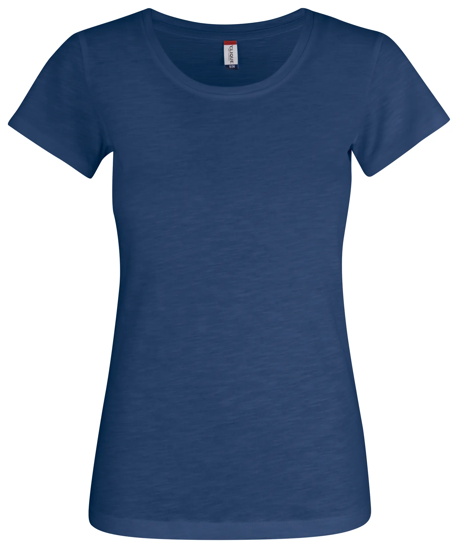 Dames T-shirt Clique Slub-T 029353 in Dames T-shirt Clique Slub-T 029353 - Blauw-Melange