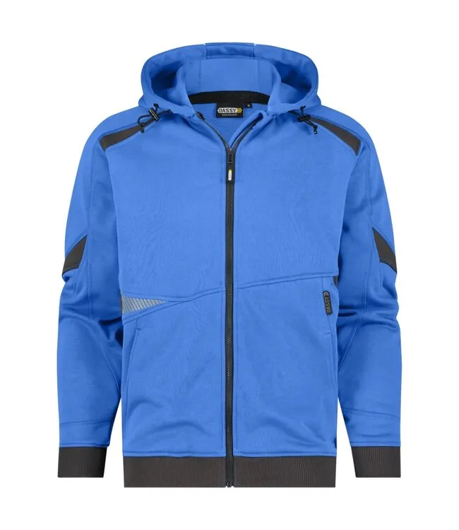 DASSY Werkjas Lunax in DASSY Werkjas Lunax Azuur Blauw-Antraciet Grijs