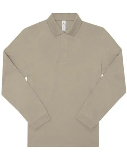 Heren Polo B&C My Polo 180 Long Sleeve in Heren Polo B&C My Polo 180 Long Sleeve mastic