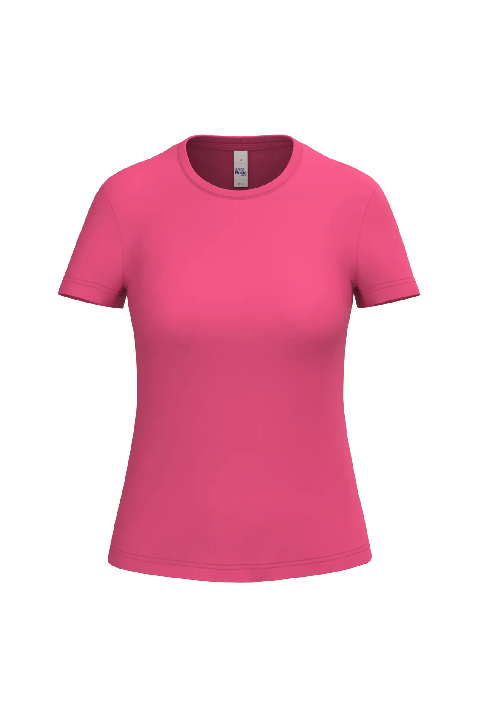 Goedkope Dames T-shirt iDeal Basic Brand IB311 in Goedkope Dames T-shirt iDeal Basic Brand IB311 - Fuchsia