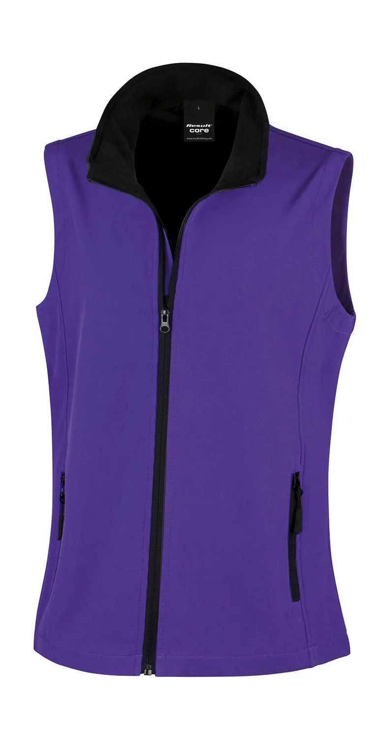 Dames Softshell Bodywarmer Result Printable R232F productfoto