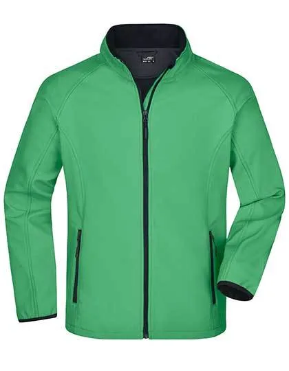 Heren Softshell Jas Promo Daiber JN1130 in Heren Softshell Jas Promo Daiber JN1130 Groen-Navy