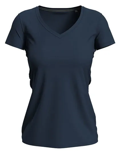 Dames T-shirt V Hals Strech Stedman Claire ST9710 in Dames T-shirt V Hals Strech Stedman Claire ST9710 - Blue Midnight