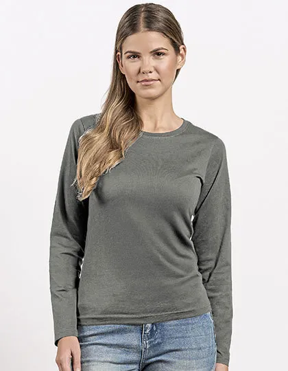 Dames T-shirt LS Promodoro Premium-T 4098 in Dames T-shirt LS Promodoro Premium-T 4098 - Steel Grey