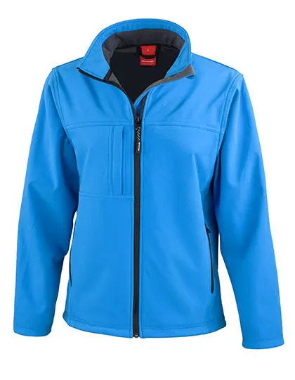 Dames Softshell Jas Result Classic R121F in Dames Softshell Jas Result Classic R121F Azure