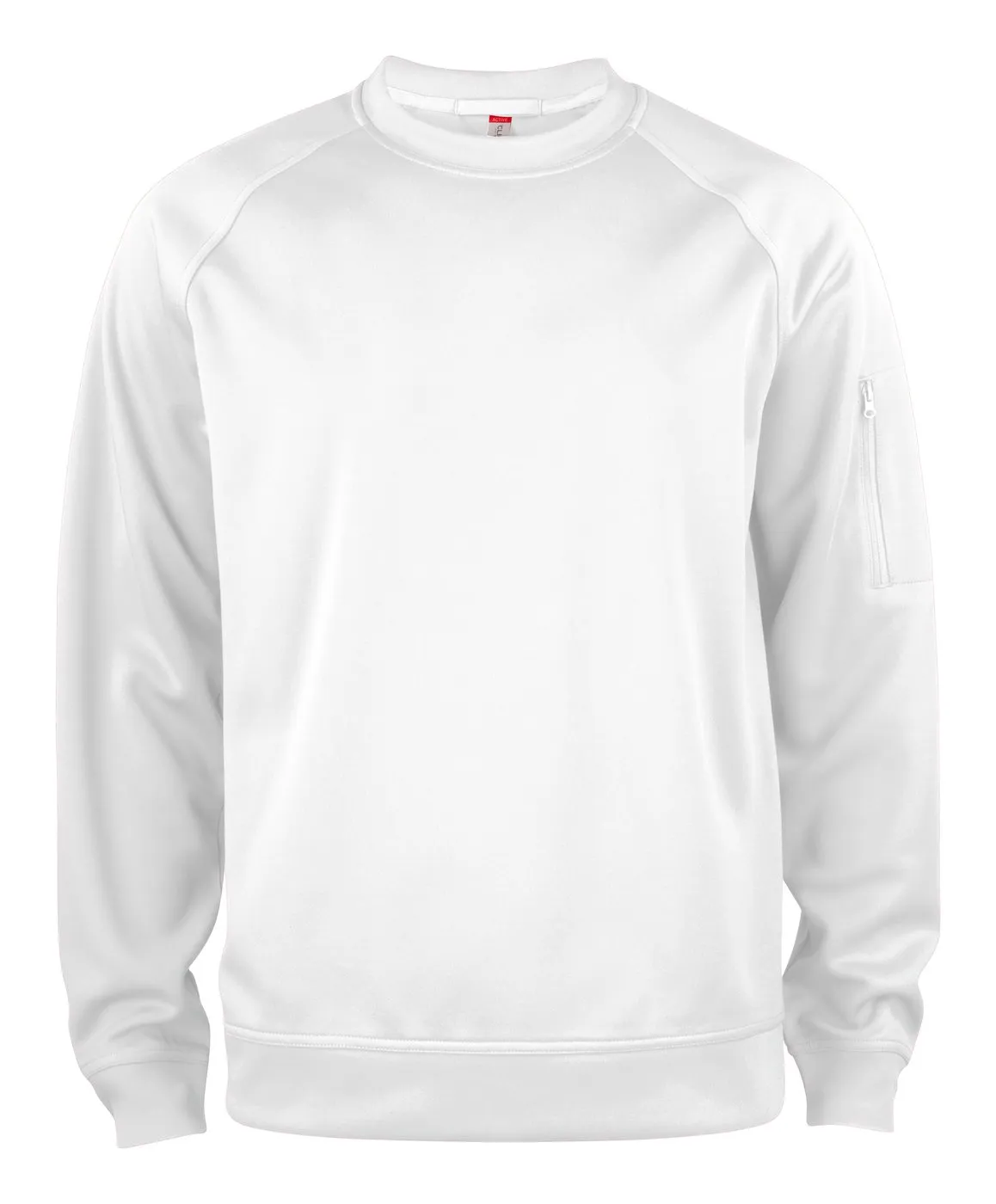 Heren Sweater Clique Basic Active 021010 in Heren Sweater Clique Basic Wit