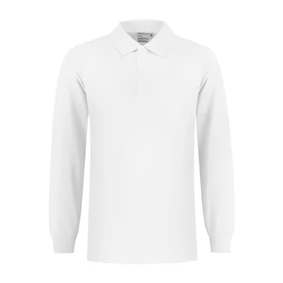 Heren Polo Lange Mouw Santino London in Heren Polo Lange Mouw Santino London Wit