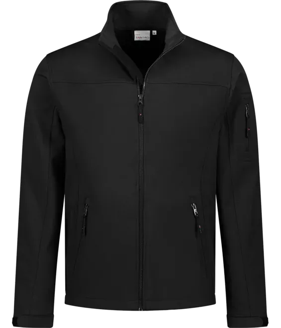 Heren Softshell Jas Santino SANTO 1226075 in Heren Softshell Jas Santino SANTO 1226075 Zwart