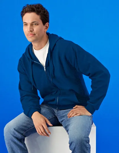 Heren Hooded Sweater met rits Softstyle Gildan SF600