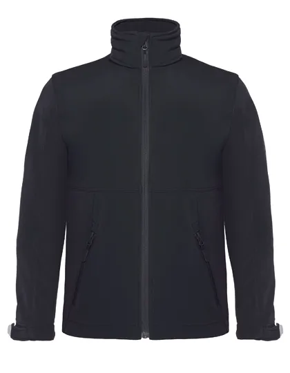 Kinder Softshell Jas Hoodie B&C JK969 in Kinder Softshell Jas Hoodie B&C JK969 zwart