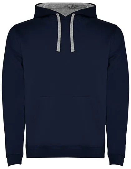 Heren Hooded Sweater Urban Rolly SU1067 in Heren Hooded Sweater Urban Rolly SU1067 Navy Blue-Heather Grey