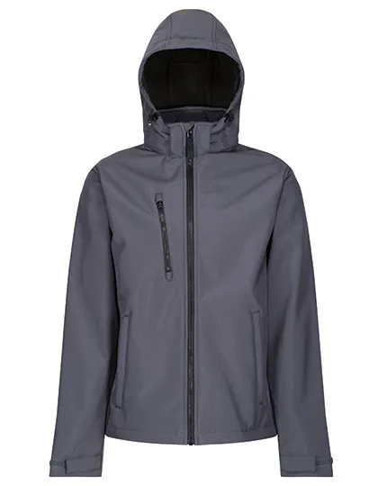 Heren Softshell Jas Regatta Venturer TRA701 in Heren Softshell Jas Regatta Venturer TRA701 Seal Grey-Zwart
