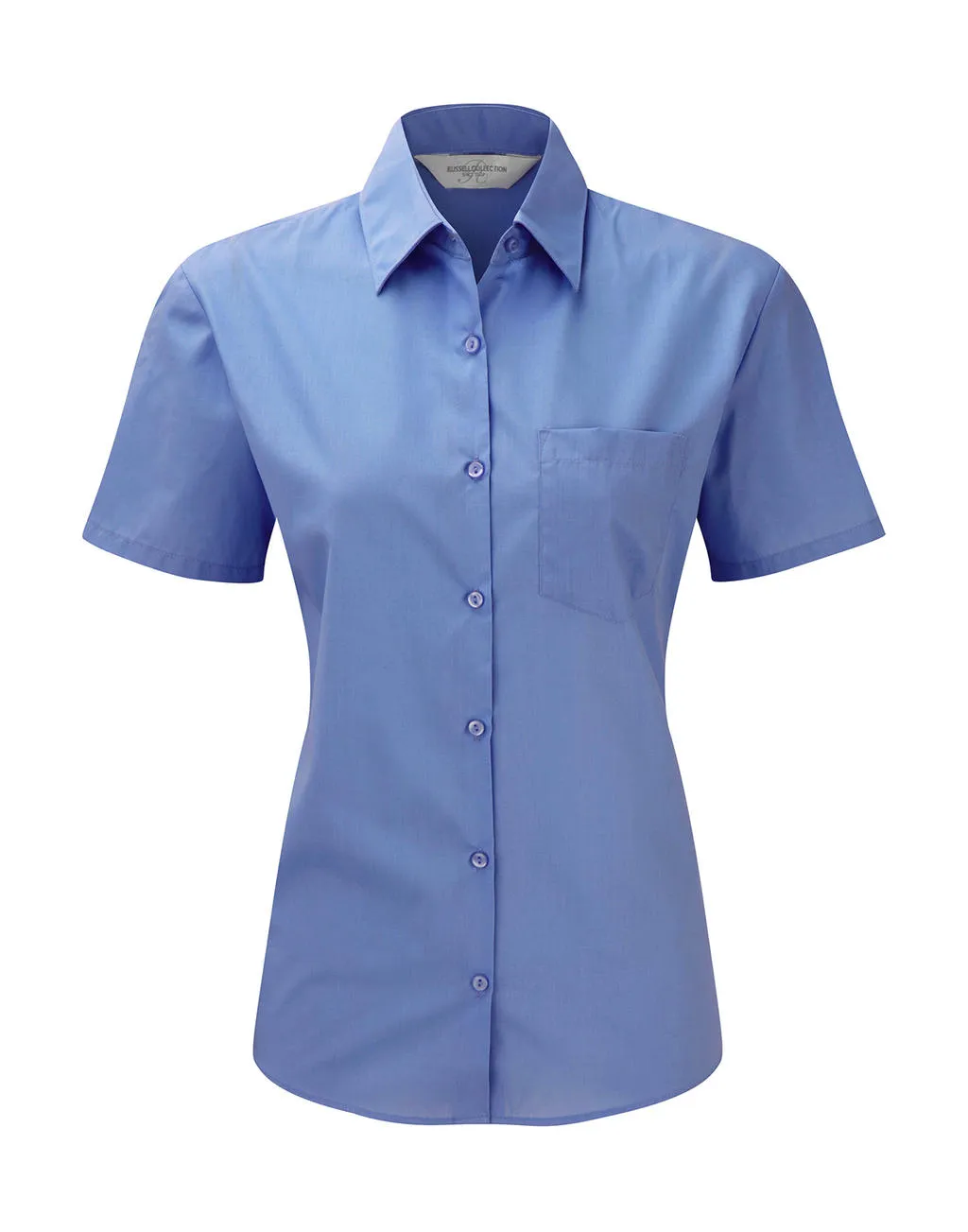 Dames blouse korte mouw Poplin Russell R-935F-0 productfoto