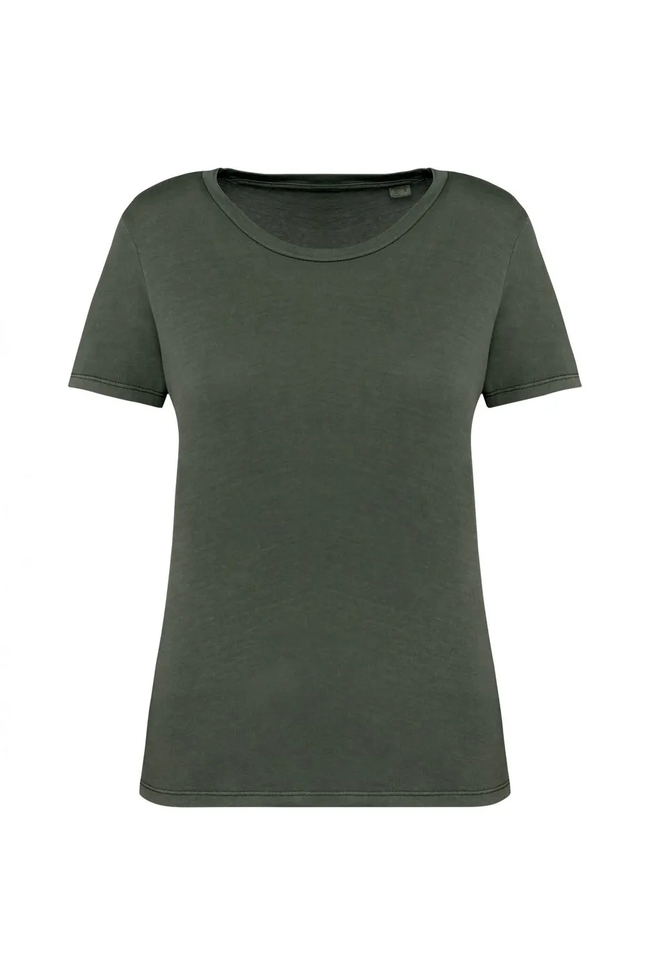Dames T-shirt Ecologisch verwassen Native Spirit NS316 in Washed Organic Khaki