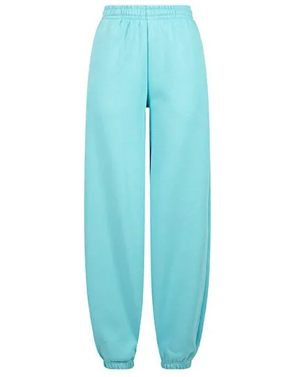 Dames Joggingbroek Build Your Brand Fluffy in Beryl Blue