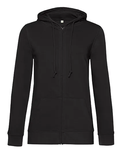 Organische Dames Hoodie met rits B&C Inspire Zipped WW36B in Organische Dames Hoodie met rits B&C Inspire Zipped WW36B - Black Pure