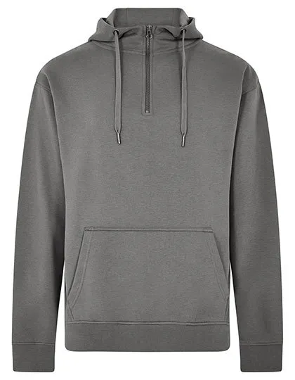 Heren Hoodie Kustom Kit 1-4 zip KK336 in Heren Hoodie Kustom Kit 1-4 zip KK336 - dark grey