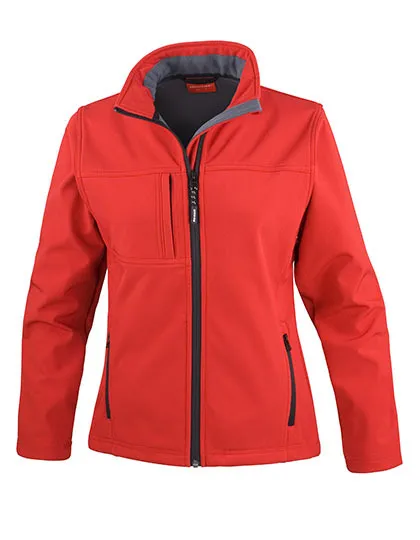 Dames Softshell Jas Result Classic R121F in Dames Softshell Jas Result Classic R121F Red