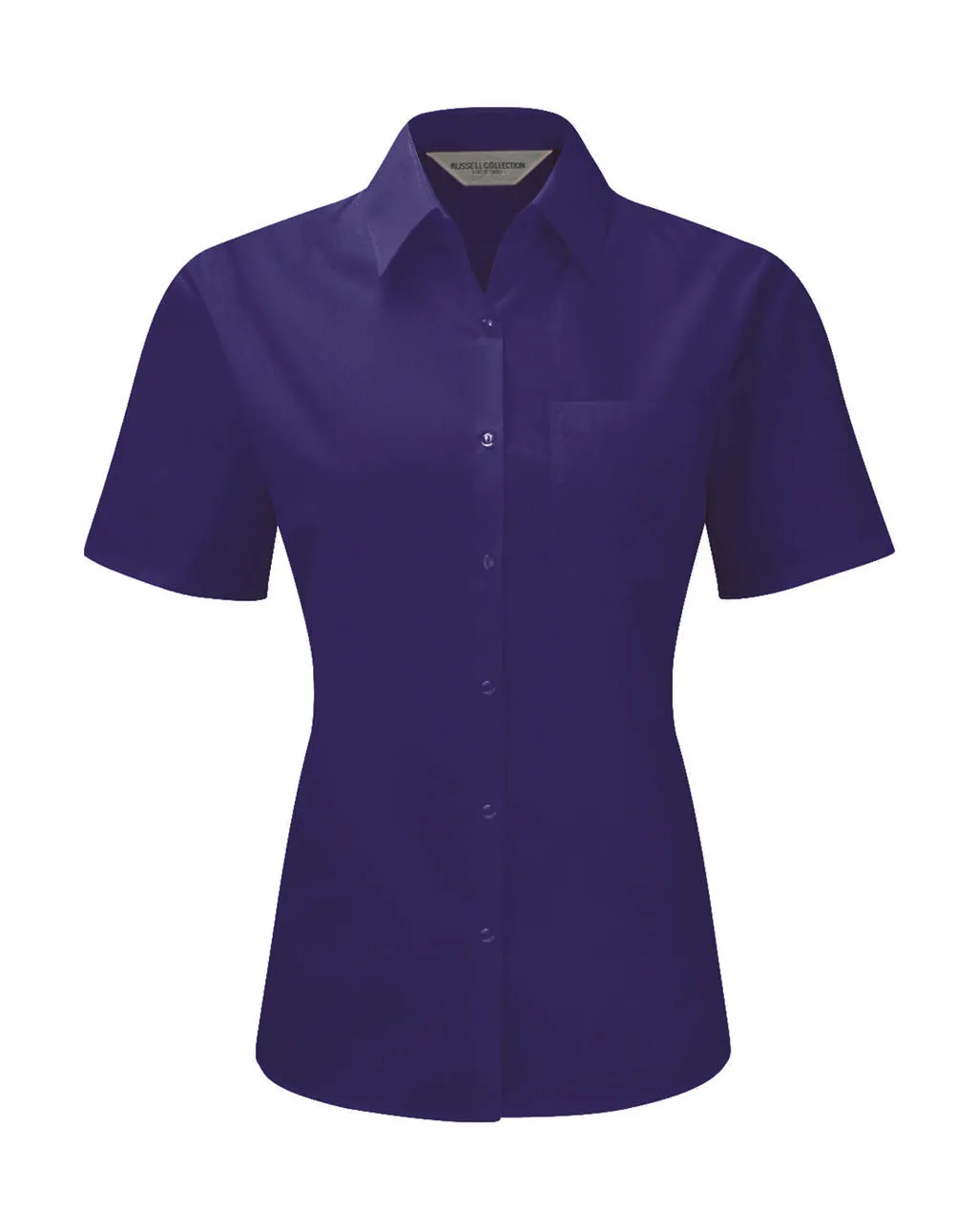 Dames blouse korte mouw Poplin Russell R-935F-0 productfoto