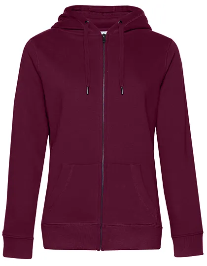 Dames Hoodie met rits B&C QUEEN WW03Q in Dames Hoodie met rits B&C QUEEN WW03Q - Dark Cherry