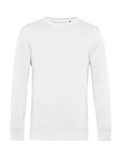 Organische heren Sweater B&C Inspire Crew Neck Sweat WU31B in Organische heren Sweater B&C Inspire Crew Neck Sweat WU31B - White