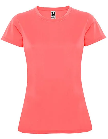 Dames Sportshirt Montecarlo Roly CA0423 in Dames Sportshirt Montecarlo Roly CA0423 -  Fluor Coral