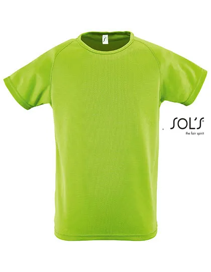 Kinder Sportshirt Raglan Sols 01166 in Kinder Sportshirt Raglan Sols 01166 - Apple Green