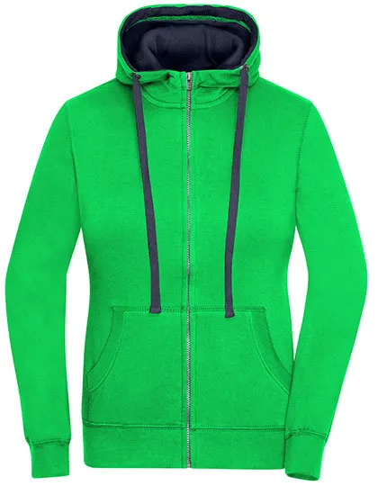 Dames Hooded Sweaters Lifestyle Daiber JN962 in Dames Hooded Sweaters Lifestyle Daiber JN962 - green-navy