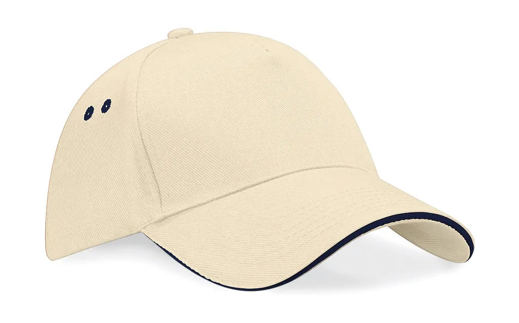 Cap 5 Panel Sandwich Peak B15c in Cap 5 Panel Sandwich Peak B15c - Putty/French Navy