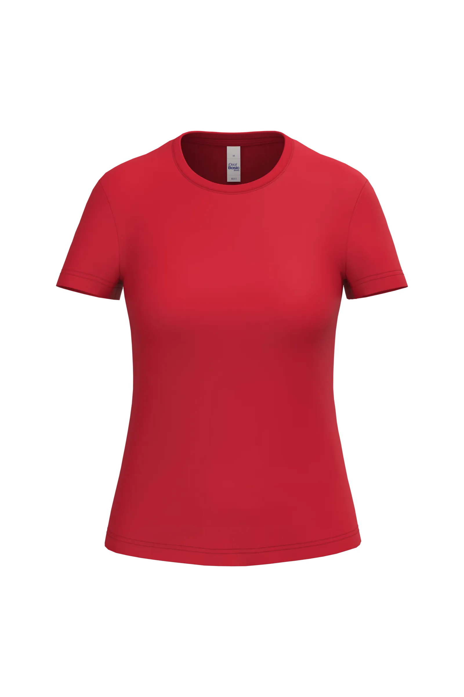 Goedkope Dames T-shirt iDeal Basic Brand IB311 in Goedkope Dames T-shirt iDeal Basic Brand IB311 - Red