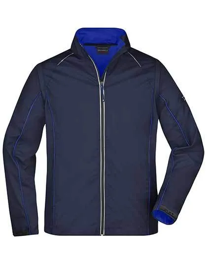 Heren Softshell jas Daiber JN1122 in Heren Softshell jas Daiber JN1122 Navy-Royal Blue