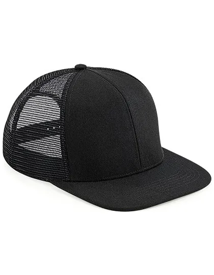 Cap 6 Panel Trucker Beechfield B664 in Flatcap 6 Panel Trucker Beechfield B664 Zwart