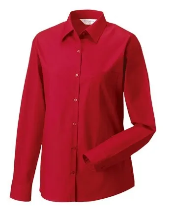 Dames blouse Poplin Russell 936F lange mouw productfoto