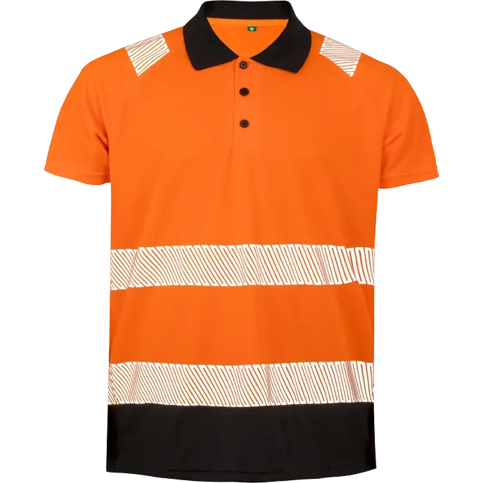 Heren Polo Result Recycled Safety R501X in Heren Polo Result Recycled Safety R501X Fluor Oranje