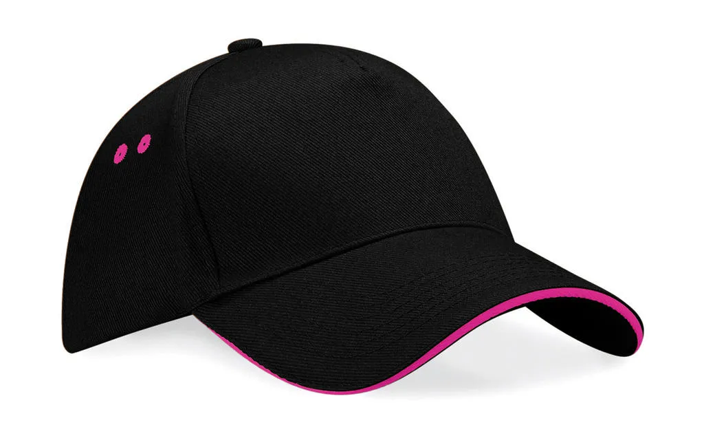 Cap 5 Panel Sandwich Peak B15c in Cap 5 Panel Sandwich Peak B15c - Black/Fuchsia