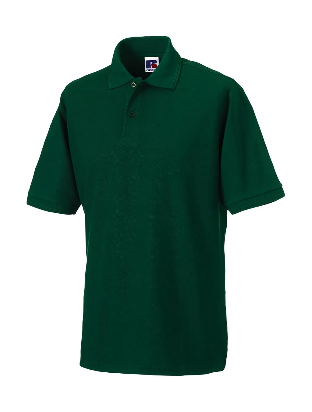 Heren Polo extra groot 5XL en 6XL Russell R-599M-0 in Heren Polo extra groot 5XL en 6XL Russell R-599M-0 Bottle Green