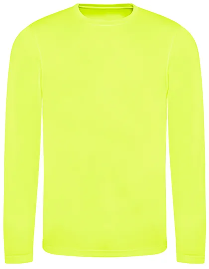 Heren Sportshirt Lange Mouw AWDis JC002 in Heren Sportshirt Lange Mouw AWDis JC002 Electric Yellow