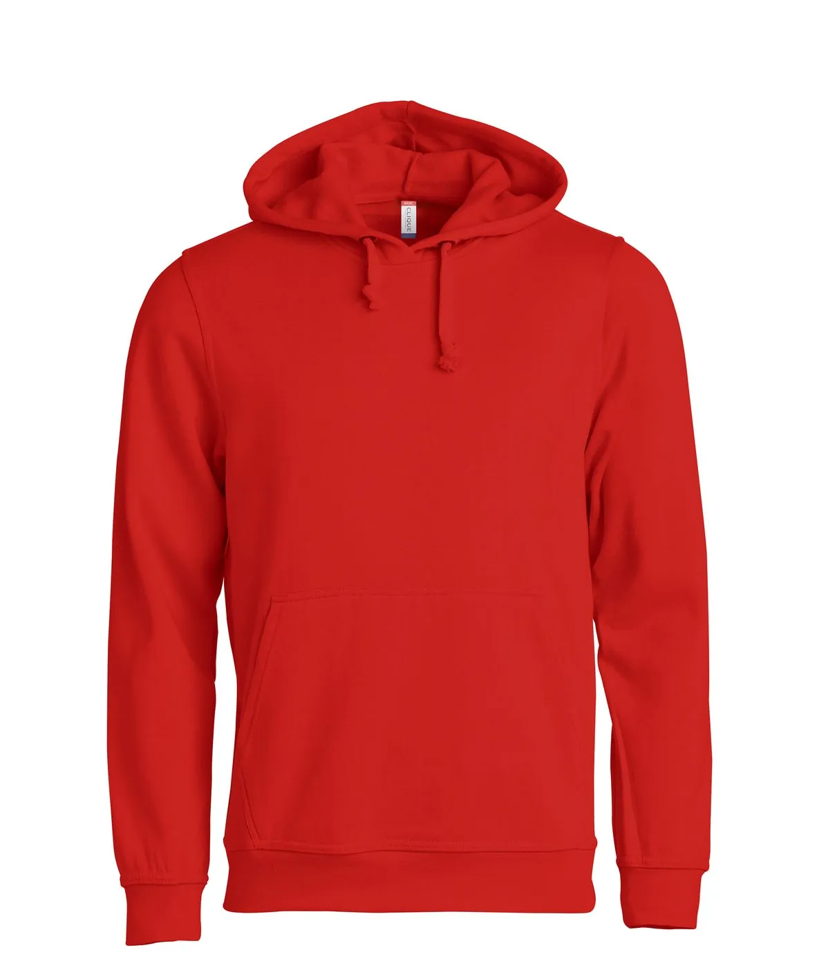 Heren Hoodie Basic Clique 021031 in Heren Hoodie Basic Clique 021031 - Rood