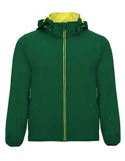 Heren Softshell Jas Siberia Roly SS6428 in Heren Softshell Jas Siberia Roly SS6428 bottle green-lime punch