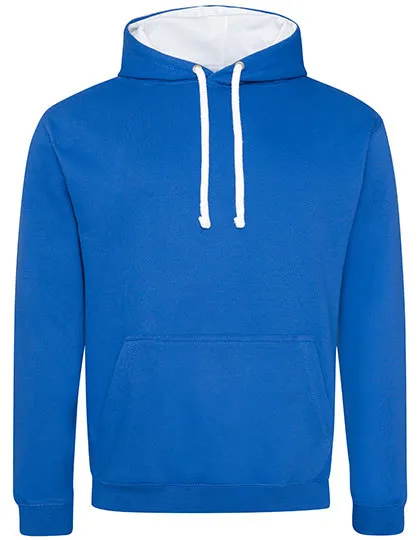 Heren Hoodie AWDis varsity JH003 in Heren Hoodie AWDis varsity JH003 - Royal Blue-Arctic White