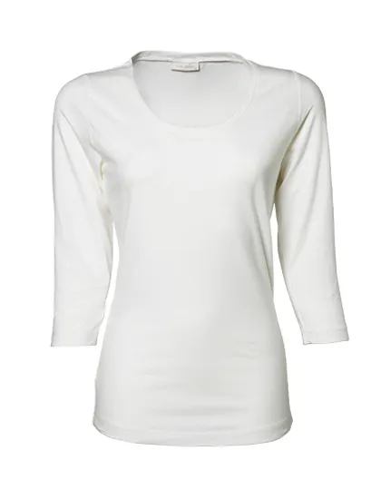 Dames T-shirt Strech 3-4 Mouw Tee Jays 460 in Dames T-shirt Strech 3-4 Mouw Tee Jays 460 - White