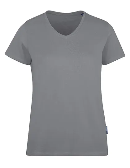 Dames T-shirt V HRM Luxury V-Neck Tees 202 in Dames T-shirt V HRM Luxury V-Neck Tees 202 - Stone